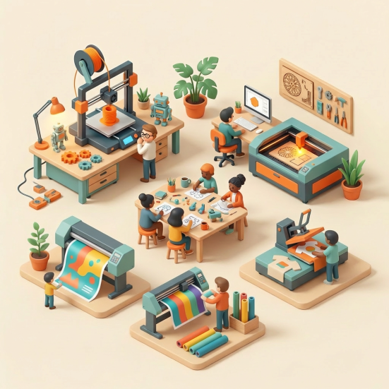 Små figurer i makerspace