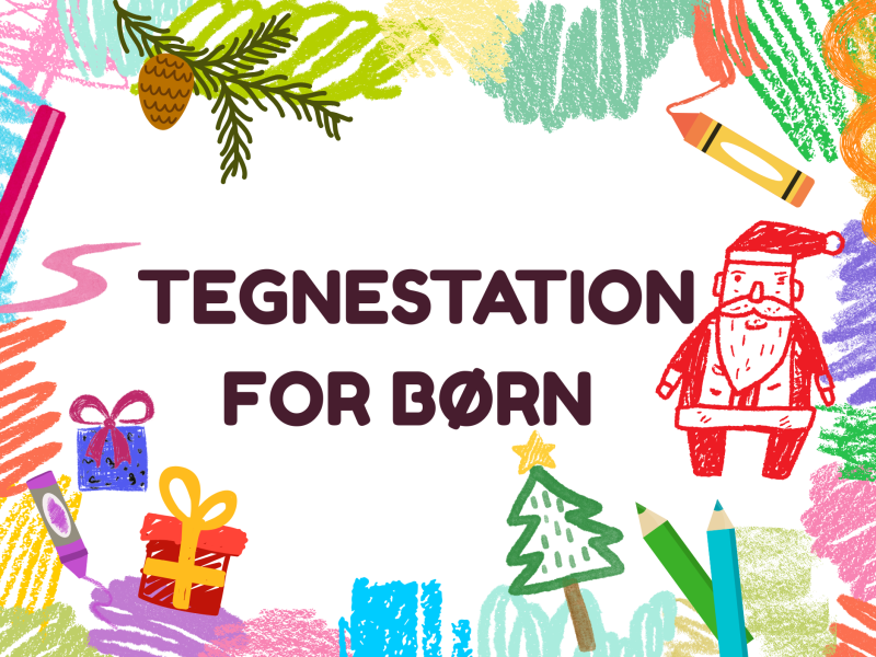Logo for tegnestation med tema jul